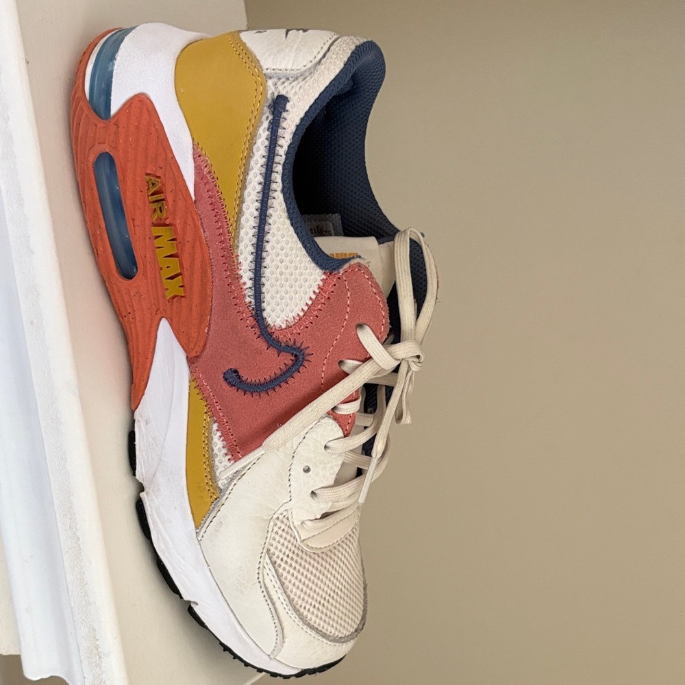 Nike Air Max White and Red Sneakers